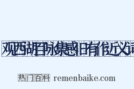 观西湖百咏集感旧有作近义词是什么意思的图片